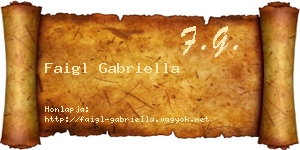 Faigl Gabriella névjegykártya